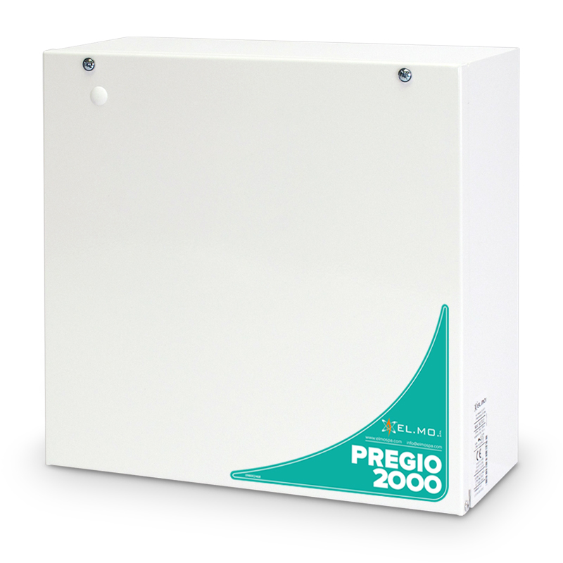 ELMO PREGIO2000 Centrale ibrida cablata/wireless a 104 ingressi in contenitore metallico