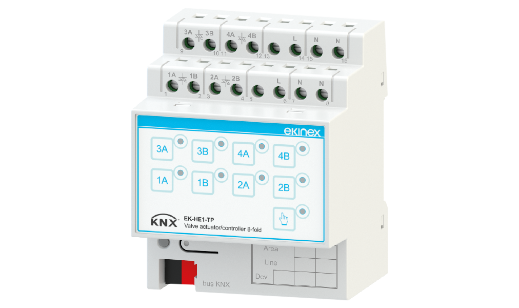 EKINEX Attuatore / controllore 8 canali per azionamenti elettrotermici
