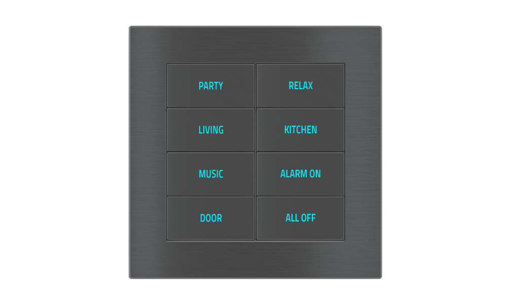 EKINEX Pulsante 8 tasti con testi/simboli retroilluminati e sensore di prossimità