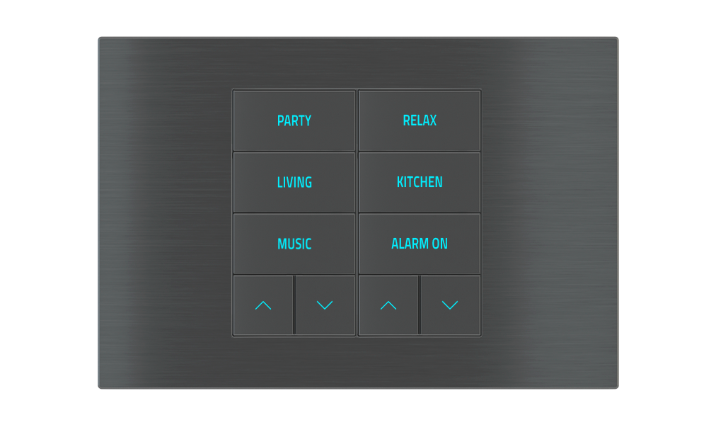 EKINEX Pulsante 10 tasti con testi/simboli retroilluminati e sensore di prossimità per scatola rettangolare