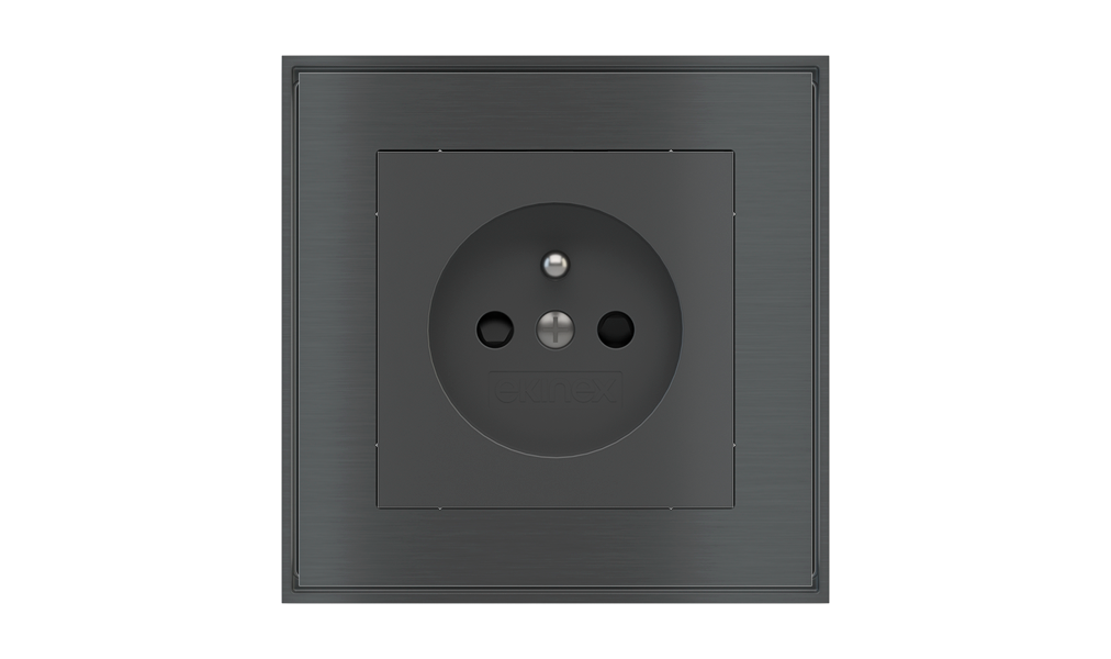 EKINEX Presa elettrica quadrata (modulo 55x55 mm) - FR