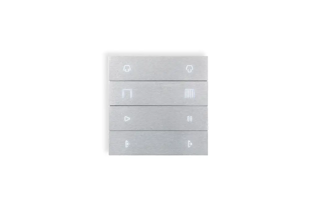 Core Tasti Eclipse 4 pulsanti - Alluminio Spazzolato  