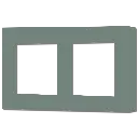 Core Placche per prese finestra doppia 45 x 45 mm Interasse 71 mm   Completa di telaio - Finitura in Alluminio Soft-touch