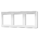 Core Placche per prese finestra tripla 55 x 55 mm Interasse 71 mm - Finitura in  Metallo Spazzolato 