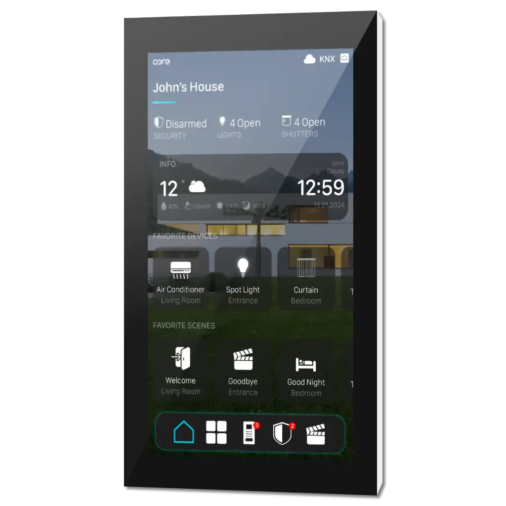 Core Surface Home Controller Touch Panels Versione 1.1 - 8''- Plastica