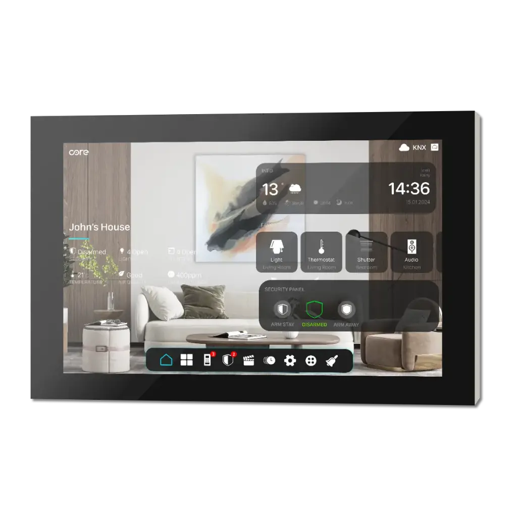 Core Surface Home Controller Touch Panels Versione 1.1  - 10''- Telaio in plastica