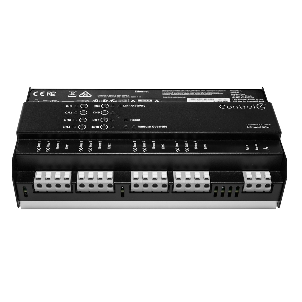 CONTROL4 C4-DIN-8RELSW-E Modulo 8 relay 16A su barra DIN