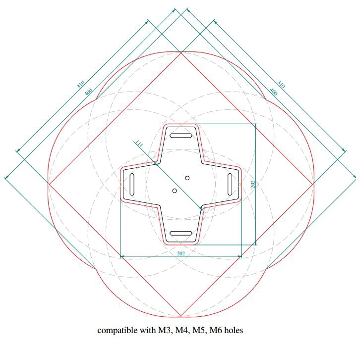 EUROMET 21900 ARAKNO FULL BLACK Supporto soffitto micrometrico