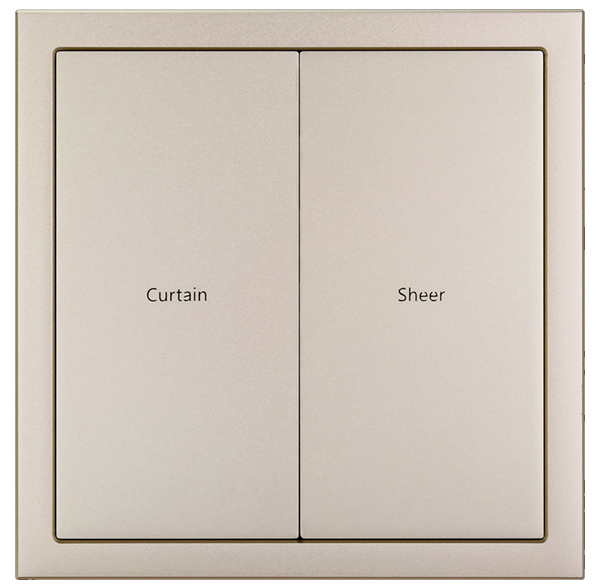 HDL M/PT2RA.1-CG Tastiera Tile 2 puls. singolo met champagne-gold