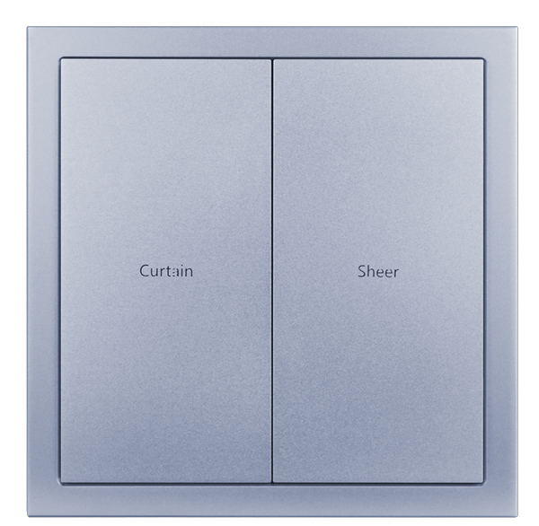 HDL M/PT2RA.1-SG Tastiera Tile 2 puls. singolo met space-gray