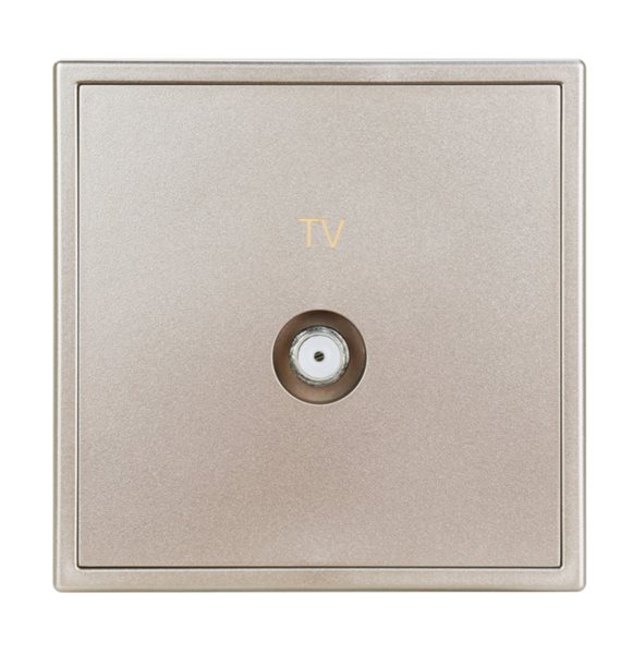 HDL MP1-W-BBTV/TILE.48-CG Placca presa BBTV serie Tile champagne-gold