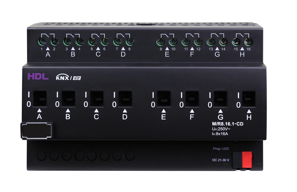 HDL M/R8.16.1-CD Attuatore EM 8CH 16A DIN