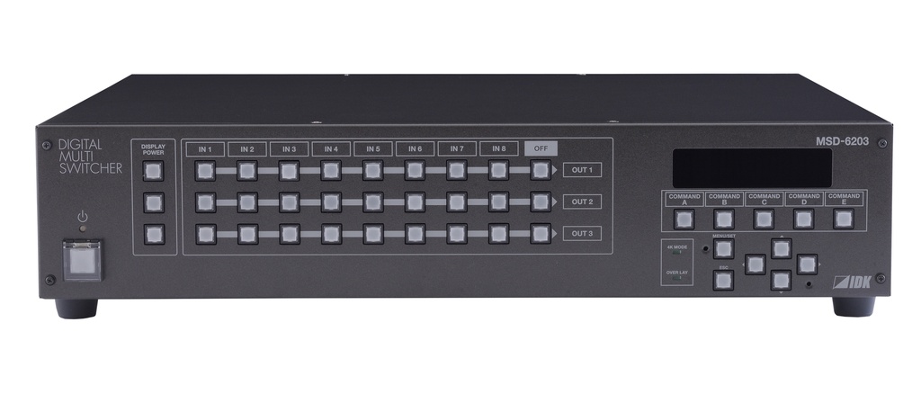 IDKAV IDK MSD-6203-DNT Switcher 3 scaler seamless, 8 IN/3 OUT + DANTE