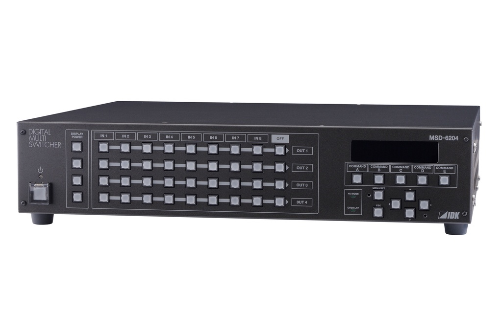 IDKAV IDK MSD-6204-DNT Switcher 4 scaler seamless, 8 IN/4 OUT + DANTE