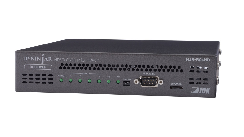 IDKAV IDK NJR-R04HD Ricevitore IP F.O. a 10 GbE/4 HDMIFHD