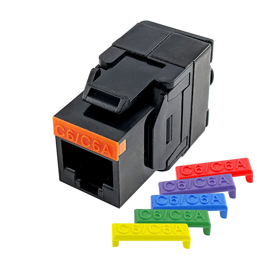 INVIDEO CAVI SCP KJ180U-CAT6/6A-BK Keystone RJ45 non schermato a crimpare toolless