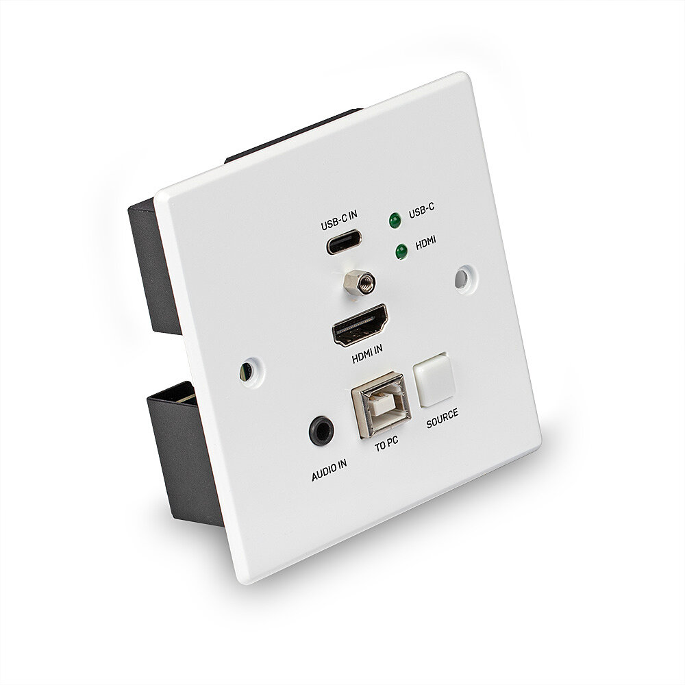 LINDY 38387 Trasmettitore HDBaseT a parete KVM HDMI 4K e USB-C