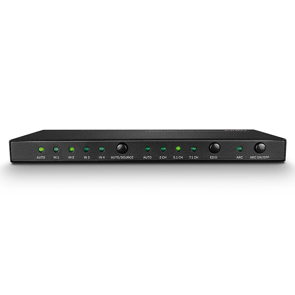 LINDY 38249 SWITCH HDMI 2.0 CON ESTRATTORE Switch 4x1, 4K, HDMI 2.0 + audio de-embedder