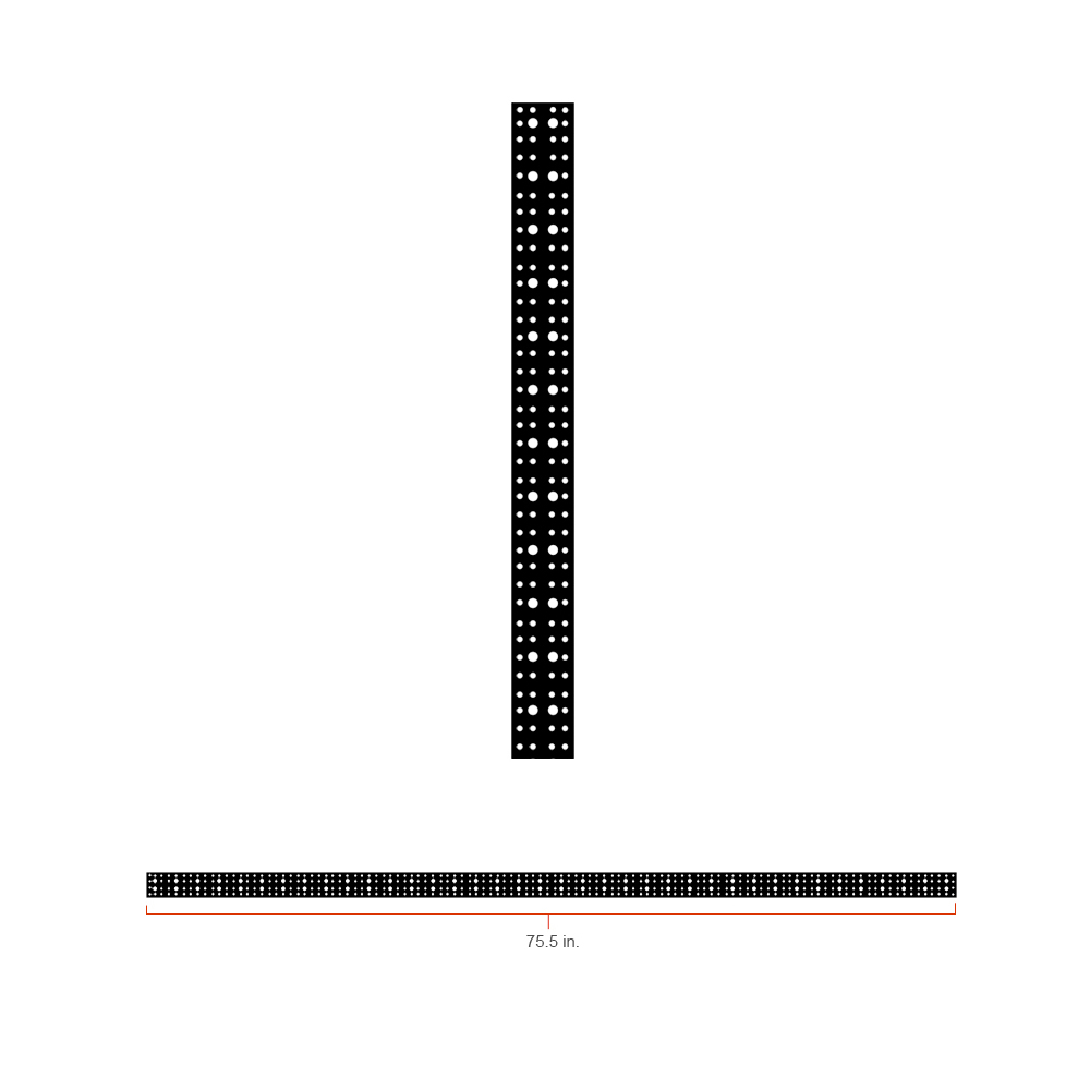 STRONG SR-LACEBAR-V-3-6PK Barra verticale larga 7 cm (6 pz)