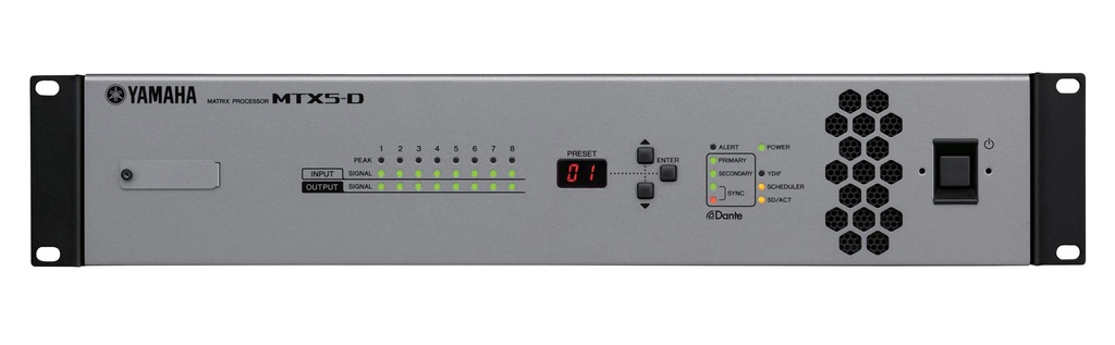 YAMAHA MTX5D Processore DSP 8 in/8 out, 8 ch automixer e Dante