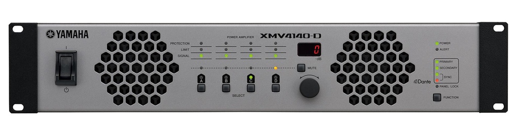 YAMAHA XMV4140D Ampli Classe D a 4 ch 140W a 4Ohm o 100V + Dante