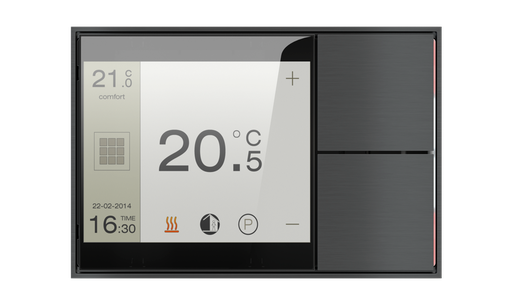 [18EK-EF2-TP] EKINEX Display Touch&See con pulsante 2 canali