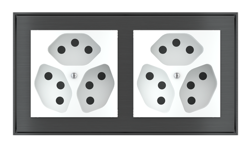 [182SC60 | SC60] EKINEX Placche e cornici a 2 posti a 2 posti per componenti di serie civile (moduli 60x60 mm)