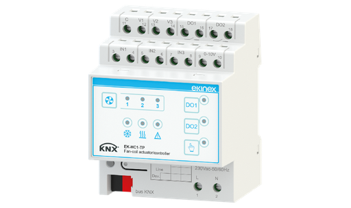 [76EK-HC1-TP] EKINEX Controllore fancoil 3 velocità e 0-10V