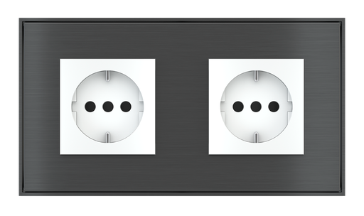 [181SC45 | SC45] EKINEX Placche e cornici a 2 posti per componenti di serie civile (moduli 45x45 mm)