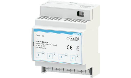 [478EK-GD1-DL-4-LV] EKINEX Dimmer DALI 12/48 Vdc 4 canali