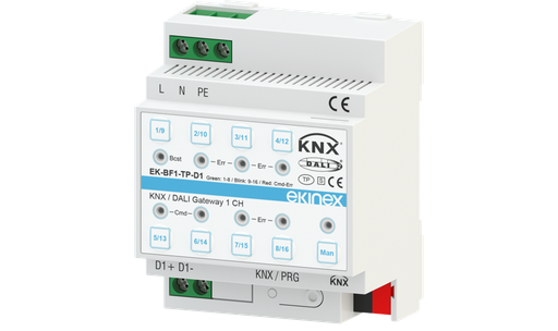 [564EK-BF1-TP-D1 | EK-BF1-TP-D2] EKINEX Gateway KNX / DALI 1 o 2 canali