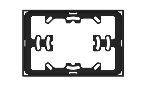 [EK-TAR-1-NF] EKINEX EK-TAR-1-NF Confezione 1 pezzo telaio adattatore rettangolare senza cornice nero (serie NF)
