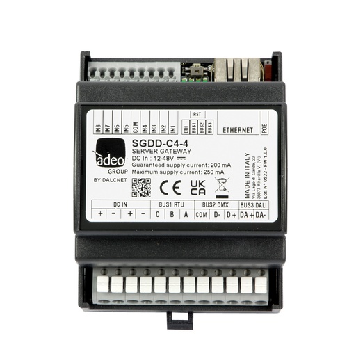 [THOM002222] ADEO CONTROL SGDD-C4-4 Server Gateway IP DALI 2/DMX