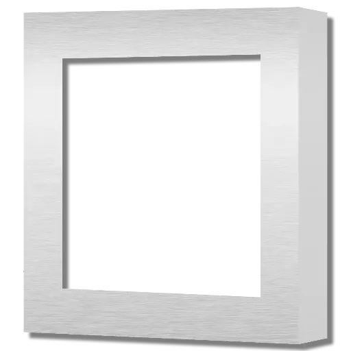 [CR-SC-55-1G-MS] Core Placche per prese finestra 55 x 55 - Finitura in Metallo Spazzolato 