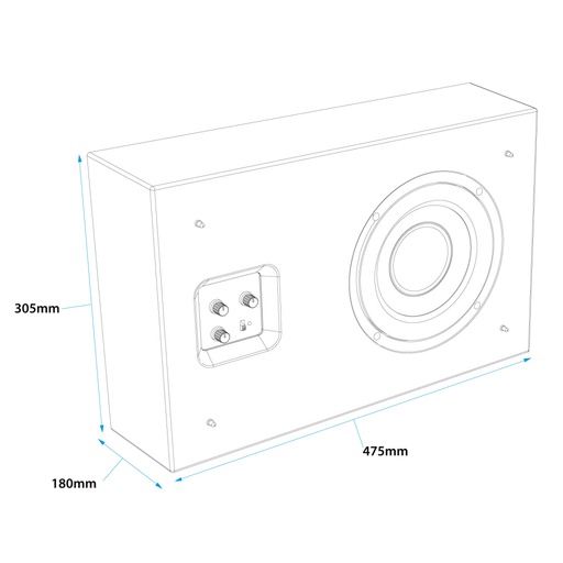 [THOM002536] GALLO ACOUSTICS GPS150W Profile Sub 150 W bianco satinato