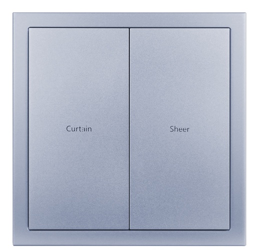 [THOM002644] HDL M/PT2RA.1-SG Tastiera Tile 2 puls. singolo met space-gray