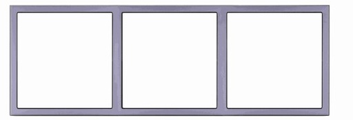 [THOM002674] HDL MP3H-EC/TILE.48-M-SG Frame per Tile 3 placche met space-gray