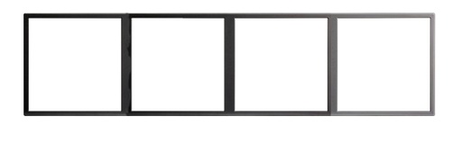 [THOM002676] HDL MP4H-EC/TILE.48-P-AG Frame per Tile 4 placche pla ash-gray