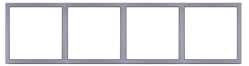 [THOM003157] HDL MP4H-EC/TILE.48-P-SG Frame per tastiera Tile 4 placche, grigio siderale