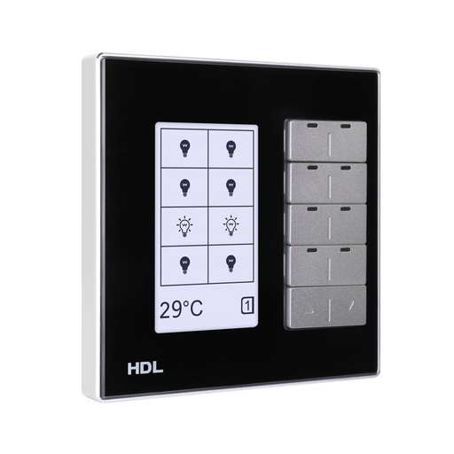 [THOM002721] HDL M/DLP04.1-A2-46-US-BL Modern Smart Panel KNX DLP US nero