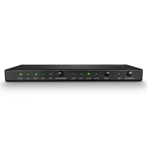 [TGES002112] LINDY 38249 SWITCH HDMI 2.0 CON ESTRATTORE Switch 4x1, 4K, HDMI 2.0 + audio de-embedder